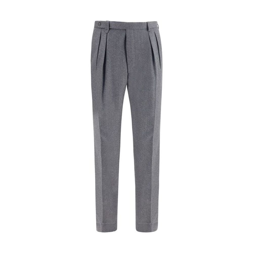 Brioni Gray Wool Oves Aries Casual Men's Pants
